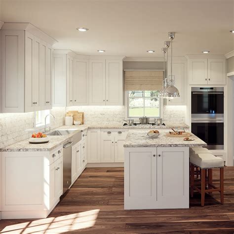 white shaker cabinets with stainless steel appliances|white shaker cabinets near me.